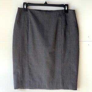 H&M Gray Straight Pencil Skirt Career Office Short Mini Skirt, Sz 12